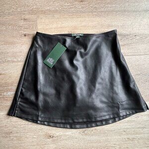 Women's High-Rise Faux Leather A-Line Skort - Wild Fable™ XXS Target
